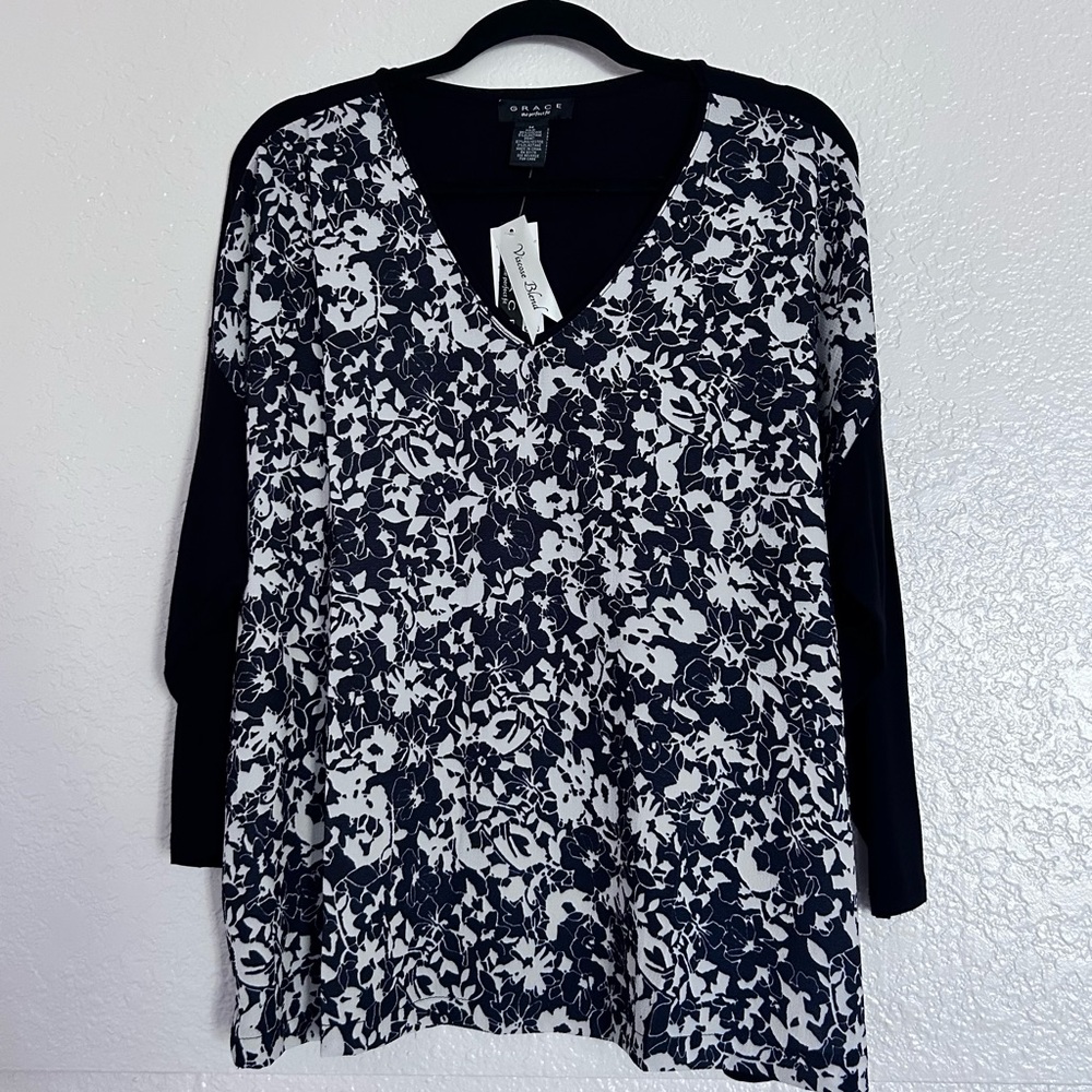 Grace Long Sleeves Women’s Top, Size M, NWT
